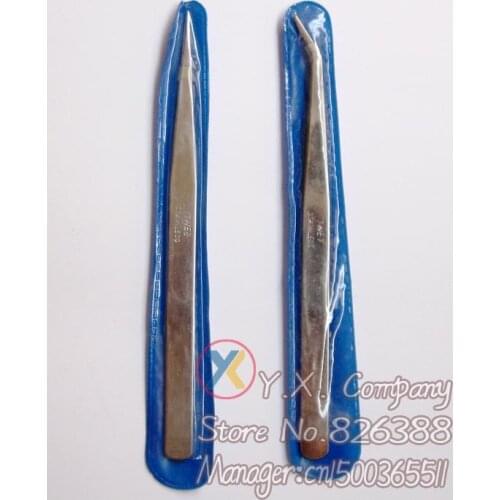 2 PCS sewing tools 1 piece straight tweezers and 1 piece beet tweezers good quality