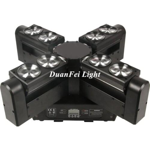20PCS 8x12w 4in1 Moving Head Rgbw Spider Led Light Stage Mini Beam For Disco Ktv NightClub