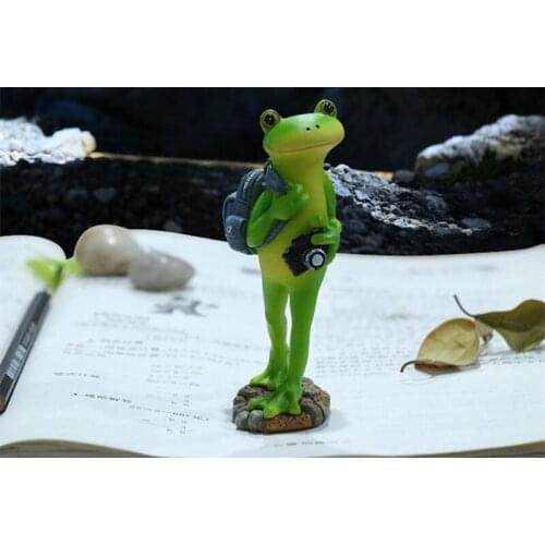 2021 Funny Creative Frog Ornaments Home Furnishings Miniature Figurines Desktop Decoration Office Zen Garden Animal Crafts Gifts