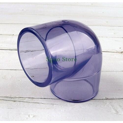 5pcs 20~50mm Transparent UPVC Elbow Connector Garden Irrigation Aquarium Tank Water Pipe Connectors Equal Dia PVC Pipe Joints