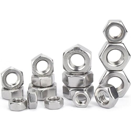 5PCS Reverse Thread Hex Nut M4 M5 M6 M8 M10 - M20 Rotate Left Nuts A2 Stainless Steel