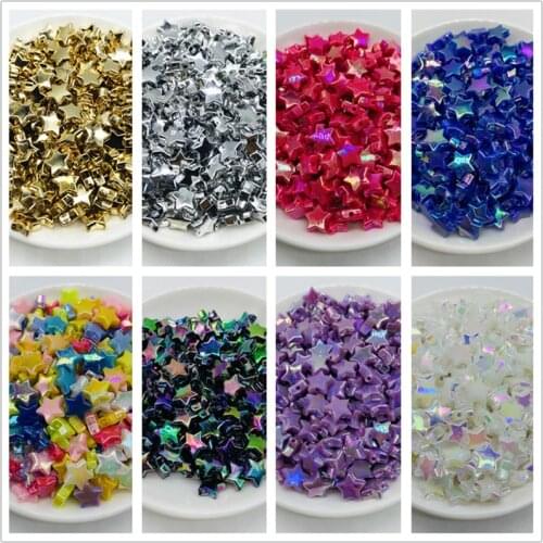 50pcs/Lot 11mm Acrylic Beads Star Shaep Spaced Beads For Jewelry Making DIY Fashion Charms Bracelet Necklac Accessories