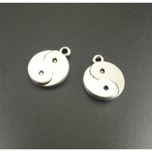 8pcs Tibetan Silver Color Yin And Yang Charm Jewelry Making DIY Handmade Craft A851