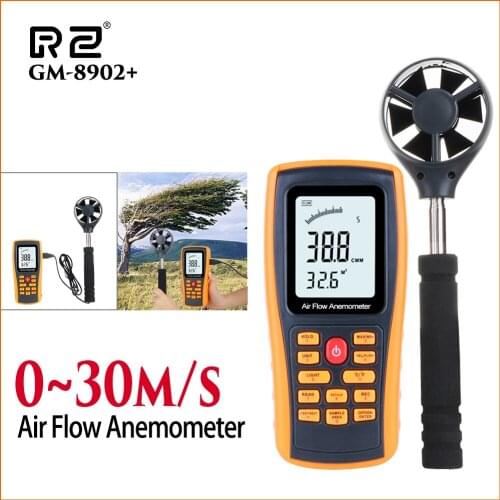 DZYTEK Anemometer Lcd Digital Wind Speed Meter Anemometer Sensor 0-30m/S Handheld Speed Measuring Meter Wind Meter Anemometer