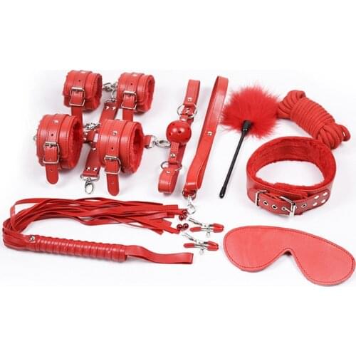 Slave Bondage Restraints Kits BDSM Toys Sex Handcuffs Whip Anal Plug Erotic Sex Toy For Couples Adult Games Sex Toys For Women