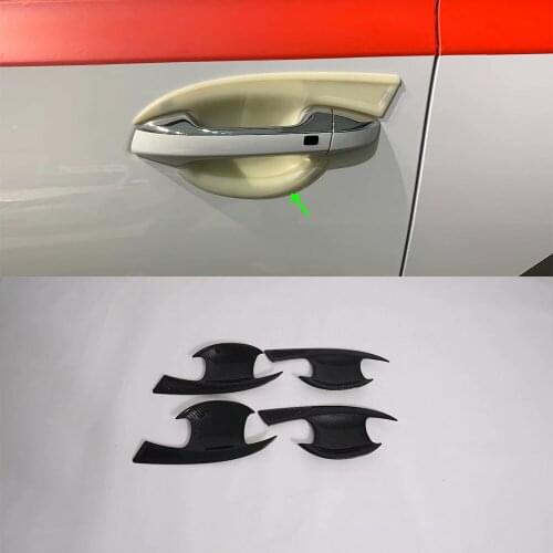 Cheap Car Accessories Exterior Decoration Carbon Fiber ABS Chrome Silver Door Handle Bowl Cover For KIA K3 CERATO 2019