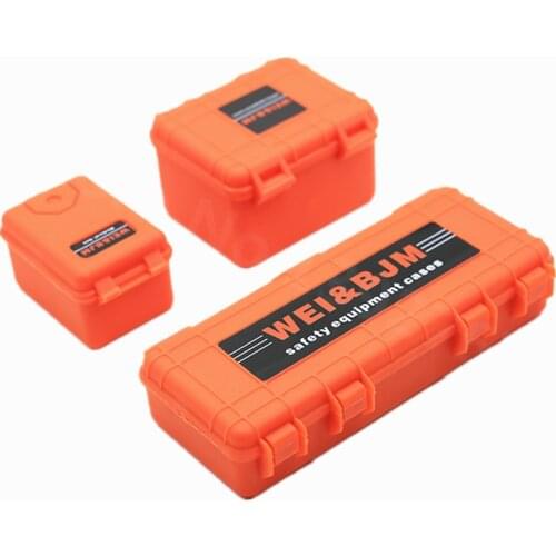 RC Cars Parts 1/10 Scale Safety Equipment Cases Hard Luggage Box Set Medical Box Tools For RC Crawler Truck Accessories
