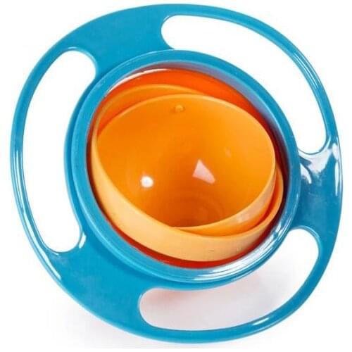 Baby Feeding Dishes Toy Childrens Toy Universal 360 Rotate Spill-Proof Tumbler Bowl Saucer Gyro Baby Rice Bowl Gift Tableware