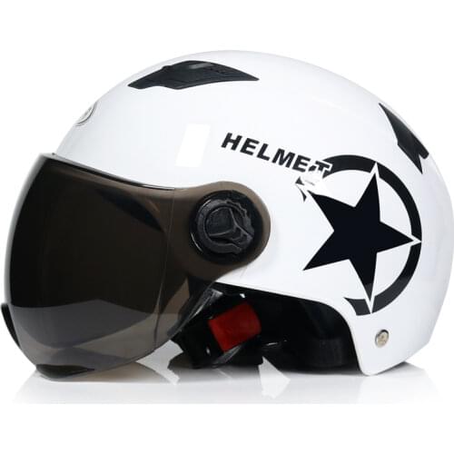 E-bike Helmet Scooter Bike Open Face Half Baseball Cap Anti-UV Safety Hard Hat Motorycycle Motocross Helmet Protect Helmet