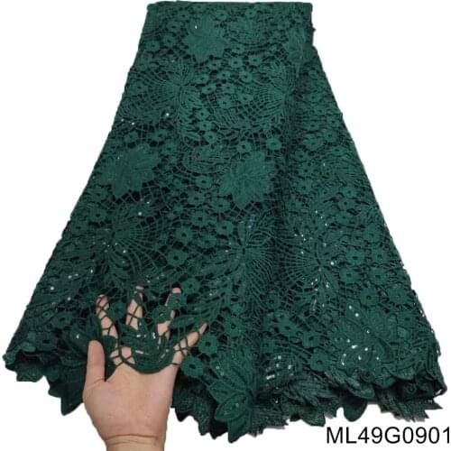 BEAUTIFICAL 2021 Guipure Lace Fabric With Sequins For Women Party Material Nigeria Water soluble 6 colour supply ML49G09