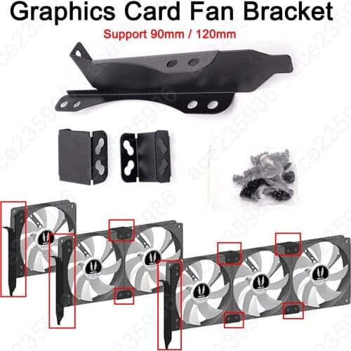 PCI Slot 90mm/120mm Dual Fan Mount Rack Bracket for Desktop GPU Graphics Card Cooling Radiator Computer Accessories