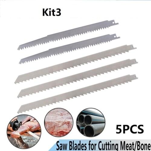 5pcs Cutting Frozen meat / Bone Reciprocating 5PCS Saw Blade Blade 300mm