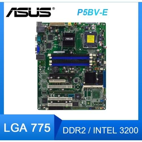 ASUS P5BV-E 775-pin server PC Motherboard 2 Gigabit LAN DDR2 Sea Spider Soft Router Original Desktop Motherboards Kit