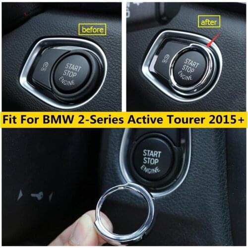 Yimaautotrims Start Stop Engine System Key Frame Cover Kit Fit For BMW 2 Series Gran Active Tourer F45 F46 2015 - 2019 218i 228i