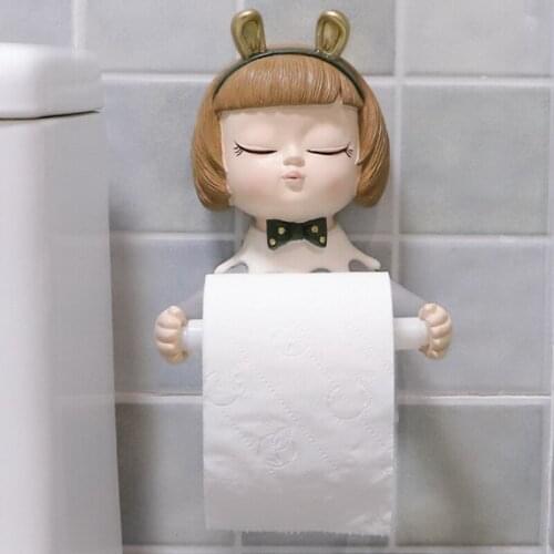 New Bubble girl bathroom tissue box toilet roll paper tube holder toilet paper rack drawer free punching bathroom tissue holder