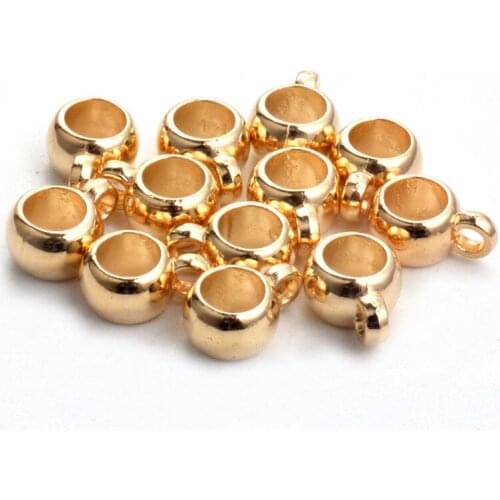 50pcs/lot CCB Plastic Pendant Clip Clasp Bail Beads Jewelry Connectors Charm For DIY Necklace Bracelet Jewelry Making