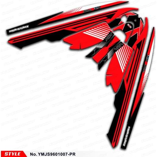 Aftermarket Custom Graphics Stickers for Personal Watercraft Super Jet Ski SJ 700 2002 2003 to 2015, Style No.YMJS9601007-PR
