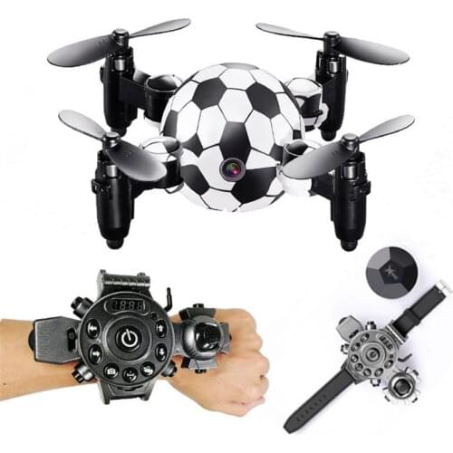 RC Helicopter Mini Drone With Camera HD WIFI FPV Selfie Drone Professional Foldable Quadcopter Watch Remote Control Quadrocopter