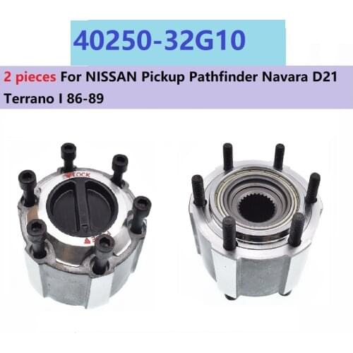 2 pieces Free wheel Hub For Nissan NAVARA D21 40250-32G10 locking hub 27 splines 4025032G10