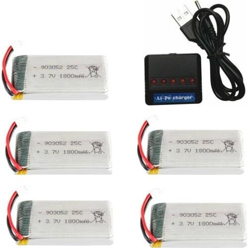 1800mAh 3.7v lipo Battery Charger for KY601S SYMA X5 X5S X5C X5SC X5SH X5SW M18 H5P HQ898 H11D H11C T64 T04 T05 F28 F29 T56 T57