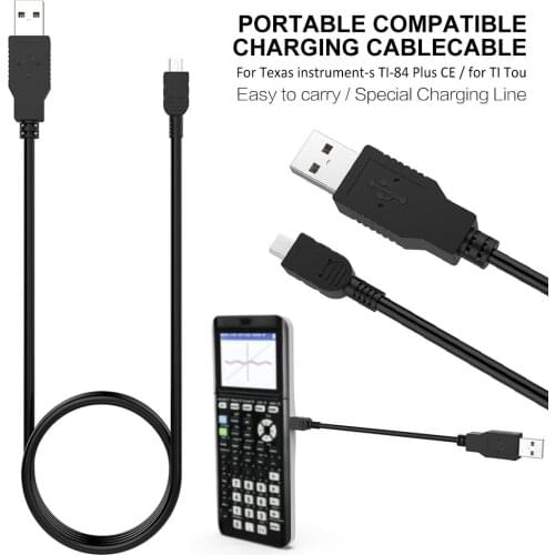 Charging Cable For Texas Instruments TI-84 Plus CE TI-Nspire TI Nspire CX TI Nspire CX CAS Touchpads Replacement Charger Cable