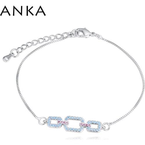 ANKA one direction square cz bracelet color cubic zirconia friends bracelet for women bracelets & bangles femme #130560