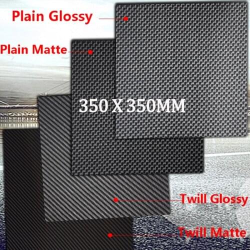 1PC 350mm X 350mm 3K Carbon Fiber Plate Panel 1.5mm 2.5mm Thickness High Quality Composite Hardness Material Sheets