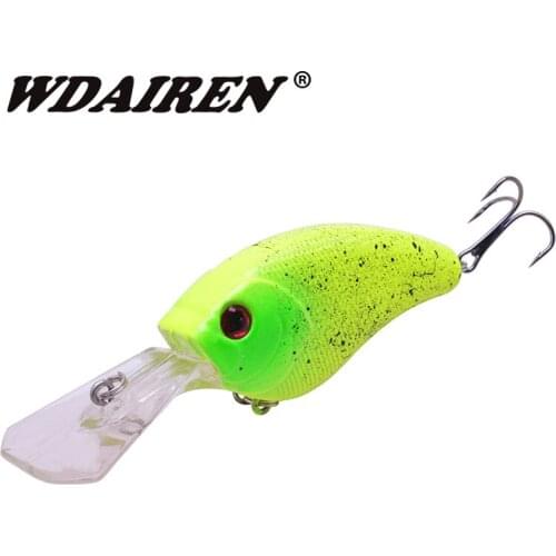 1Pcs 9cm 11.8g Vib Crank Fishing Lure 6# Strong Treble Hooks Fish Wobbler High Quality Fishing Bait 3D Eyes Pesca WD-282