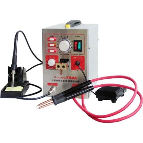 1pc S709A 1.5KW High Power Spot Welder & Soldering Station with Universal welding pen +4mm 1KG Nickel sheet
