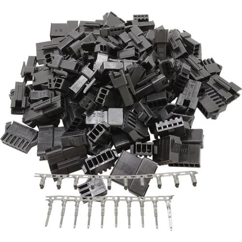 10Set JST SM Connector Pitch 2.54mm 2P 3P 4P 5P 6P 7Pin 8 Pin Female Jack and Male Plug Housing Shell+Terminal Connectors