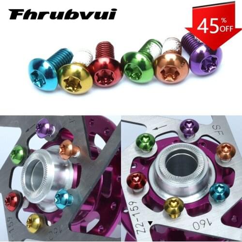 12Pcs Bicycle Brake Disc Screws Colorful Rotor Bolts Steel M5*10mm 1.8g for MTB Bike Cycling Fixing Accessories