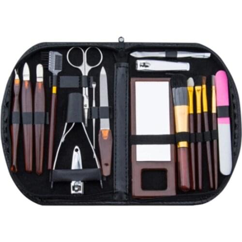 18Pcs/Set Manicure Clippers Trimmers Nail Clipper Set Nail Clippers Ear Spoon Stainless Steel Scissor Pusher Tweezer