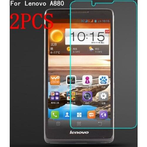 2PCS Original Tempered Glass For Lenovo A880 Screen Protector protective film For Lenovo A880 Glass