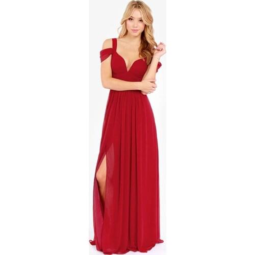 2021 Summer Elegant Greek Long and Ground Chiffon Pleated Deep v Dress