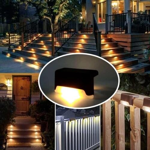 2021 LED Solar Light Deck Light Fence Light Solar LED Light Outdoor Garden Lights Outdoor Street Lamp Stair Lights Step Lights