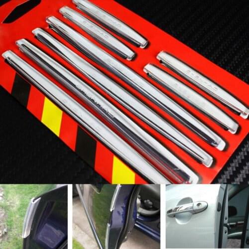 8 Pieces Transparent Door Edge Protector Soft Guard Anti-scratch Rub Strips Auto Accessories Collision Buffer Tools