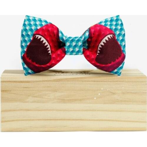 Free shipping casual New mens male fashion Original handmade bow tie shark print green rose groom married groom best Korean