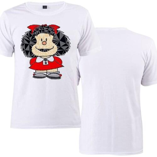 Mafalda T-shirt Women Harajuku Casual Streetwear Men Short Sleeve Summer T-shirts O-Neck White Tops Tee Boy Girl Cartoon Top