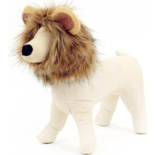 Pet Dog Hair Lion Headdress Dog Hats Cosplay Fake Dog Cap Fake Ear Lion Head Funny Pet Suppiles Wholesale