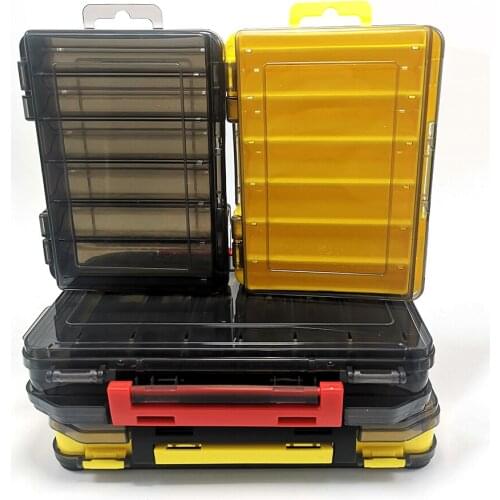 Double-Sided Fish Clip Bait Box Fish Hook Hook Storage Box Shelf Multi Grid Bait Box Fishing Tackle Box