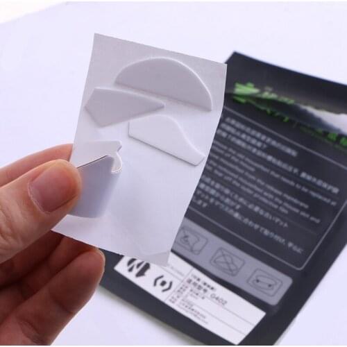 Q1JF Mouse Skates Pads 1Pack White Rounded Curved Edges Mouse Feet Stickers Replacement Compatible with G402 Mouse