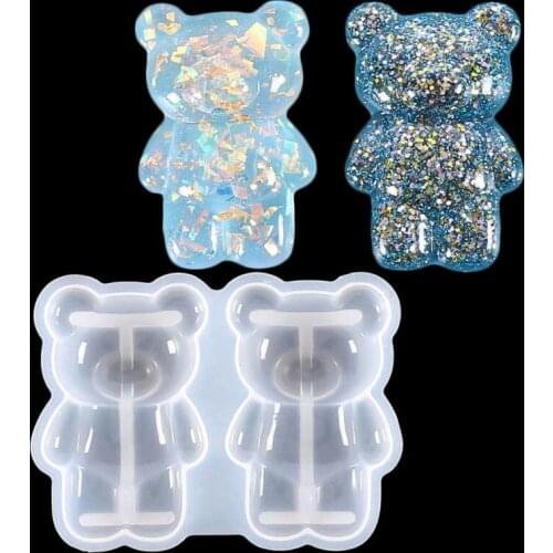 Creative Standing Bear Silicone Casting Resin Molds For DIY Resin Pendant Keychain Jewelry Tools Mould Uv Epoxy Handmade Craft