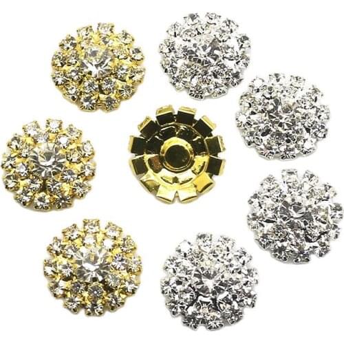 ZMASEY 18mm Metal Buttons 10pcs/Lot Holiday Party Handwork Flatback Button Decoration Small Quantity Wholesale Price