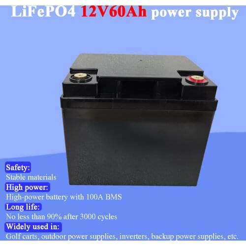 Land Voyager 12.8V 60Ah LifePO4 Lithium Iron Phosphate Battery For Ignition Car Engine Starter Battery Balanced 100A BMS Starter