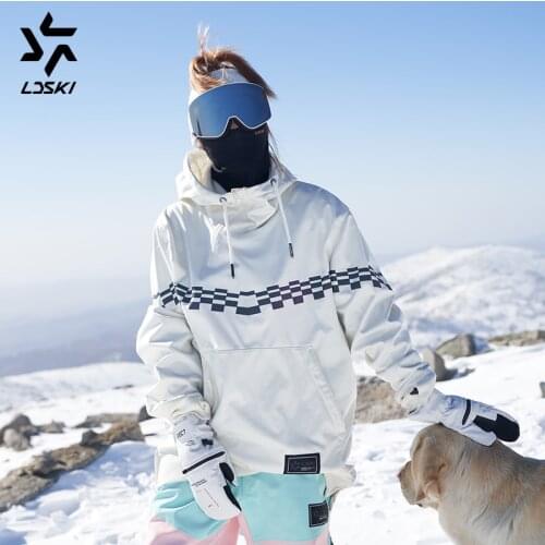 LDSKI Ski Hoodie Jacket Water Repellent surface Chi Series warm urban street stylish outfit front pocket pullover hoodies