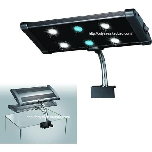 Marine Fish Coral Cichlid or plant Aquarium Aquatic pet Nano Bright 6x 3 Watts LED Clamp 3W Light Lamp Lighting fixture