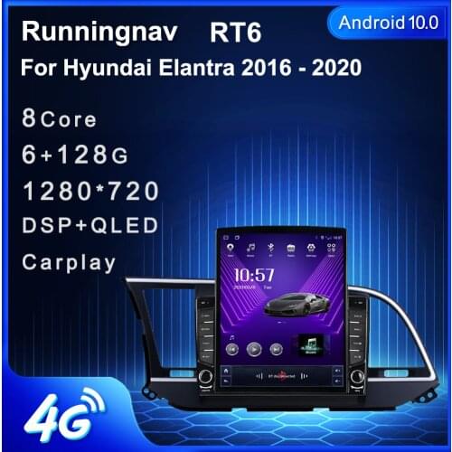 9.7" Android 10.1 For Hyundai Elantra 2016 - 2020 Tesla Type Car Radio Multimedia Video Player Navigation GPS RDS no dvd