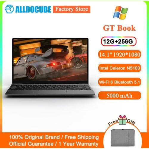 ALLDOCUBE GTBook 14.1 inch Laptops 12GB RAM 256GB ROM 1920*1080 Intel Celeron N5100 5000mAh Wins10 Bluetooth 5.1 WiFi 6 Notebook