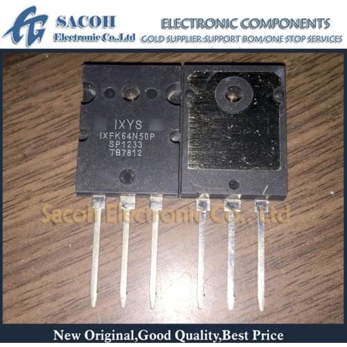 New Original 2CS/Lot IXFK64N50P IXFK64N50 or IXFK64N50Q3 or IXFK66N50Q2 64N50 TO-264 64A 500V Polar HiPerFET Power MOSFET
