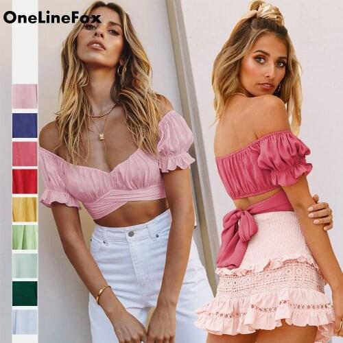 ONE LINE FOX Women's Cropped T-shirts